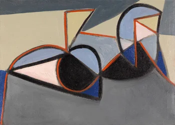 Estudio de desnudo cubista, c.1949 (óleo sobre lienzo)