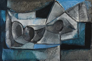 Naturaleza muerta cubista, c.1950 (óleo sobre lienzo)