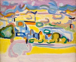 Paisaje fauvista, c.1945 (óleo sobre lienzo)