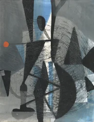 Puesta de sol, c.1950 (gouache sobre papel)