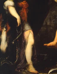 Erminia entre pastores (detalle)
