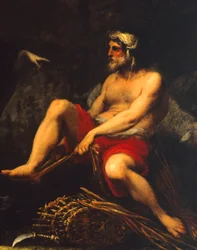 Erminia entre pastores (detalle)