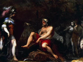 Erminia entre los pastores, por Francisco Montelatici conocido como Cecco Bravo (1601-1661)