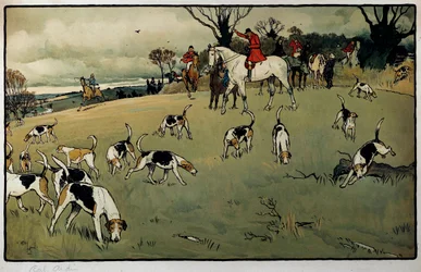 Escena de caza, un rastro