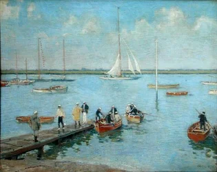 Marineros en un barco