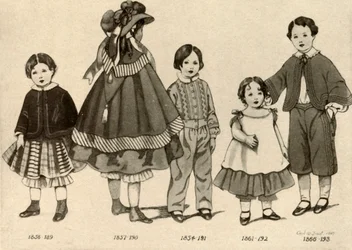 Ropa infantil de 1850-1860, 1907, 1937
