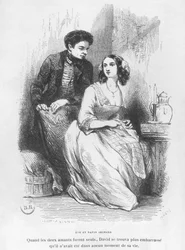 Eva y David Sechard, ilustración de 