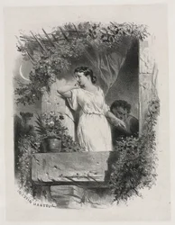 En el balcón, 1842