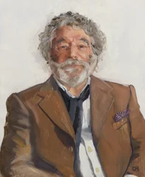 Craig Raine, poeta inglés, 2022 (óleo sobre lienzo)