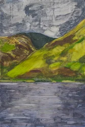 Lago Talyllyn, Gales, 2010 (Óleo sobre tabla)