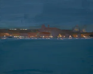 Luces nocturnas, Venecia (óleo sobre lienzo)