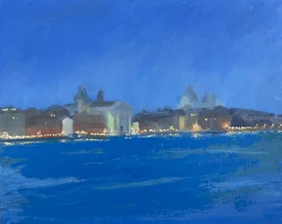 Vida nocturna en el Zattere, 2025 (óleo sobre lienzo)