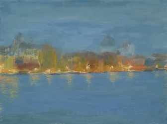Nocturno, Venecia (Óleo sobre tabla)
