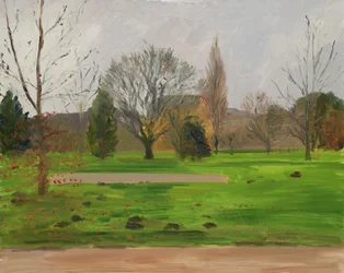 Parques de la Universidad de Oxford, noviembre (óleo sobre lienzo)