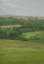 Lluvia, Cornbury Park, Cotswolds (Óleo sobre tabla)