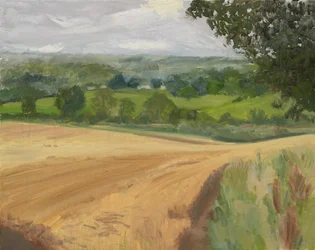 Lluvia en Charlbury (óleo sobre lienzo)