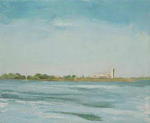 Torcello desde Burano, Venecia (óleo sobre lienzo)