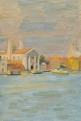 Venecia, Zattere, Tarde (Óleo sobre tabla)