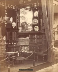Exhibición de muebles de Collinson & Lock (fotografía de albúmina plateada)