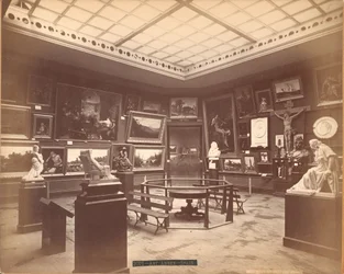 Vista del Anexo de Arte en la Sección Española de la Exposición del Centenario