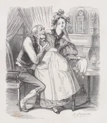 El viejo soltero de Las obras completas de Béranger, 1836