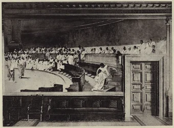 El juicio de Catilina (litografía)