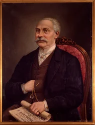Retrato de F. Bertocchi, cantante italiano. 1893 (óleo sobre lienzo)
