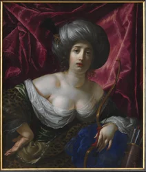 Mujer retratada como la diosa Diana