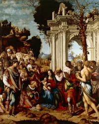 Adoración de los Magos, por Cesare da Sesto (1477-1523)