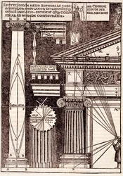 Ejemplos de proporciones clásicas, de Di Lucio Vitruvio Pollione de architectura a libri dece, por Gotardo de Ponte Como, 1521