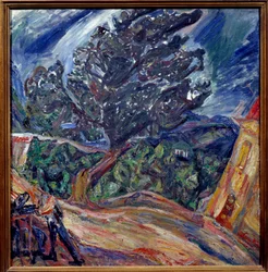 Gran árbol azul, pintura de Chaim Soutine