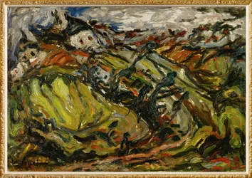 Casas en Ceret (pintura sobre lienzo)