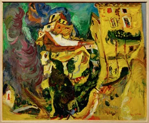 Paisaje en Cagnes (pintura sobre lienzo)