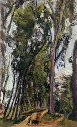 Paisaje con agricultor, por Chaim Soutine (1894-1943), Francia, siglo XX