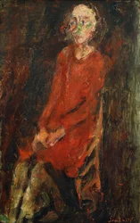 Joven mujer en rojo, 1928