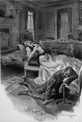 El archiduque Rodolfo, príncipe heredero de Austria (1858-1889), se mata a sí mismo y a su amante, la baronesa Mary Vetsera, en su pabellón de caza de Mayerling - Drama de Mayerling: archiduque Rodolph de Habsburgo (Habsburgo-Lorena) (1858-1889)