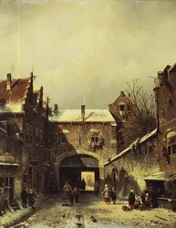 Una ciudad holandesa en invierno