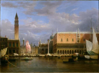 Le môle et le Palais Ducal vues de la mer (El muelle y el Palacio Ducal vistos desde el mar)