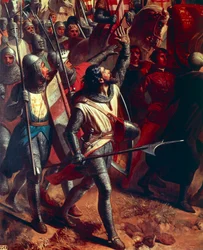 La batalla de Montgisard 1177, detalle de un cruzado, c.1842 (óleo sobre lienzo)