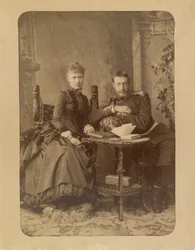 Constantin Constantinovitch de Russie et Elisabeth Mavrikievna de Russie (nee princesse Elisabeth de Saxe Altenbourg) - Gran Duque Constantino Constantinovich de Rusia (1858-1915) y Gran Duquesa Elizaveta Mavrikievna de Rusia (1865-1927), por Bergamasc
