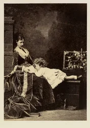 Marie Fedorovna (Dagmar de Danemark) (1847-1928) y su hijo el zarevich Nicolas Aleksandrovitch (Nicolas II)