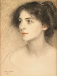 Kathleen Blake (Mrs Reginald Bach) (tizas sobre papel)