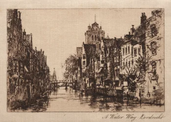 Una vía fluvial, Dordrecht, 1885