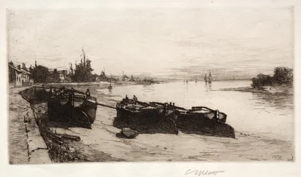 Barcos de barro en el Támesis, 1883