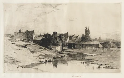 Casas antiguas cerca de Brujas, 1884-1888