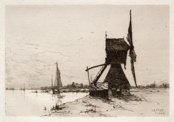 Molino de viento a lo largo de la costa, 1884