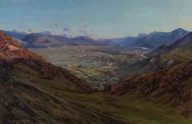 Grenoble visto desde la carretera de Sappey 1912 (Óleo sobre lienzo)