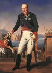 Retrato de Francisco I de las Dos Sicilias, de Charles-Alexandre Debacq, pintura