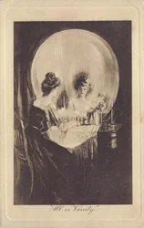 Todo es vanidad, de Charles Allan Gilbert (1873-1929), hacia 1900 - Litografía - Colección privada