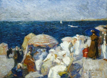 En la playa, Dieppe, 1907
